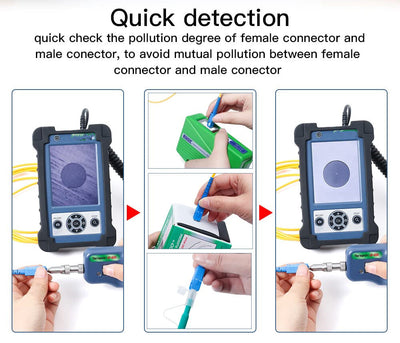KIP-600V 400X Fiber Optic Inspection Probe Kit 3.5 Inch Display 4000mAh Battery