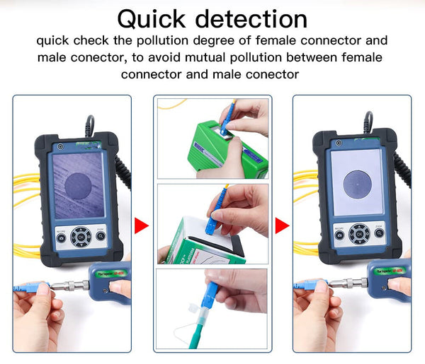 KIP-600V 400X Fiber Optic Inspection Probe Kit 3.5 Inch Display 4000mAh Battery