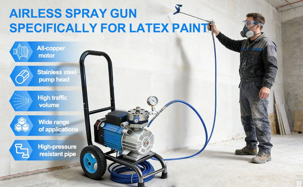 6KW Airless Paint Sprayer 16L/Min Electric Painting Spray Machine Deck Spraying