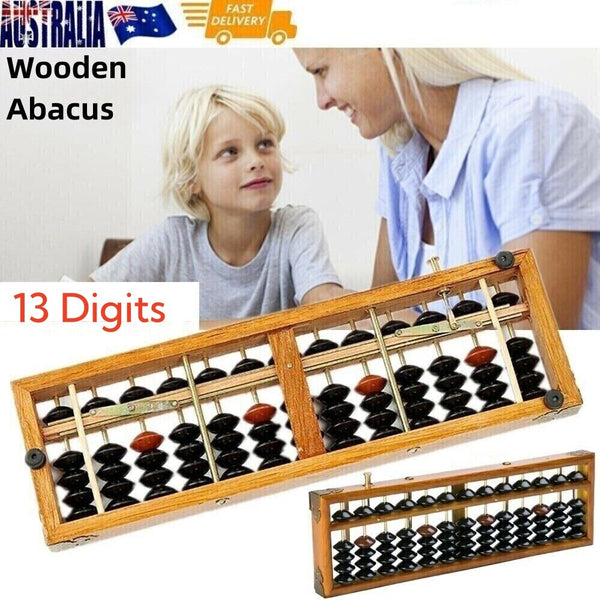 Chinese Wooden Abacus Soroban Arithmetic Mathematic Kid Calculating Tool