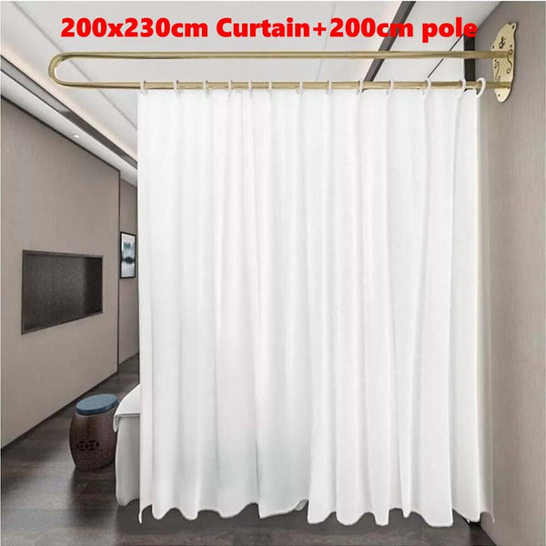 200cm Room Divider Panel Privacy Screen Partition Divider Salon Beauty Spa+Pole