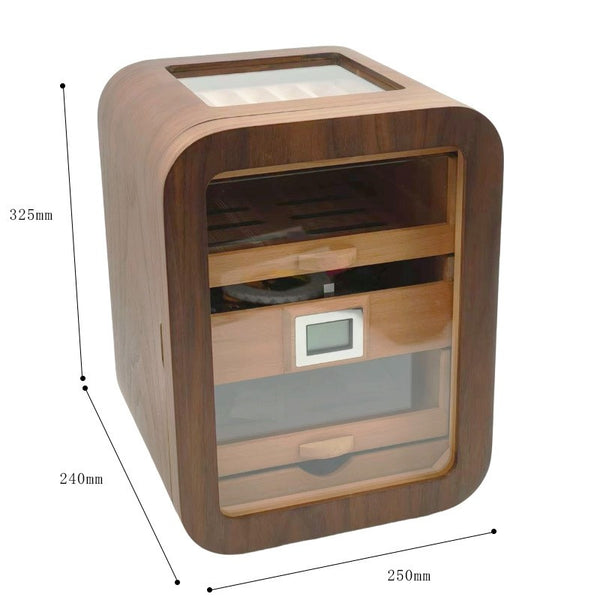 5 Tiers Cigar Humidor Cabinet 110 CT Cedar Wooden Cigar Box Digital Hygrometer