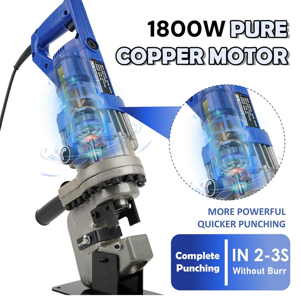 10T Electric Hydraulic Hole Puncher Metal for Angle Iron Aluminum Copper Plate
