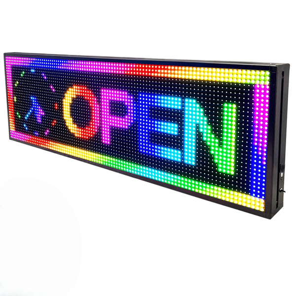 100x35cm WIFI Smart Programmable LED Sign Scrolling Display Board P10 Full Color