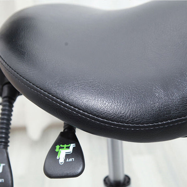 Saddle Stool Rolling Chair Saddle Chair w/ Back Support Dentist Salon Spa Chair