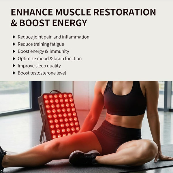 Red Light Therapy for Body 660nm 850nm Near Infrared Light Therapy Panel W/Stand