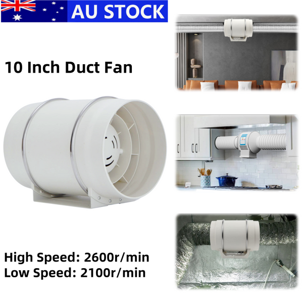 10Inch Duct Fan Duct Intake High Efficiency Air Fan Exhaust Pipeline booster fan