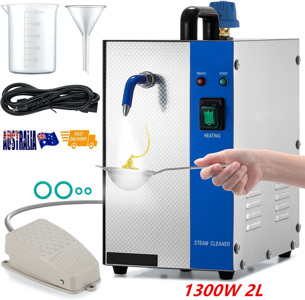 2L 1300W Jewelry Steam Cleaner Gem Washer Commercial Cleaning Tool Stainless Top