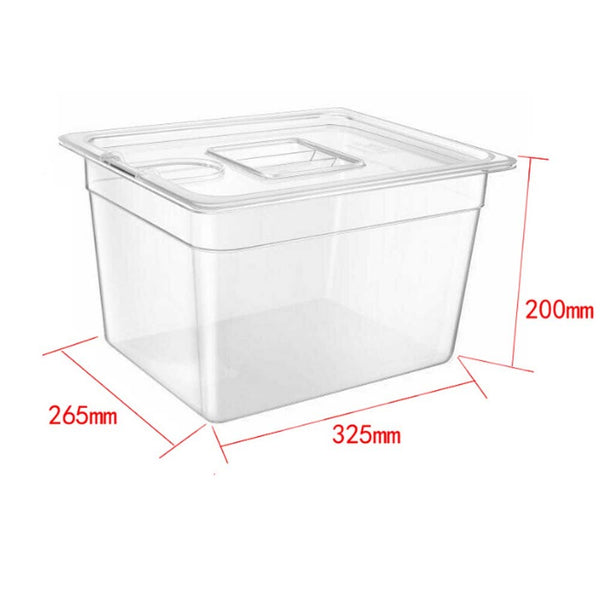 Sous Vide Container  12L Sous Vide Rack with Lid & Rack - BPA Free Complete Sous