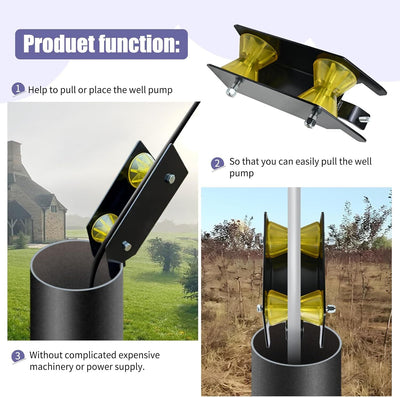 Well Pipe Pulling Tools And Cable Rollers Fit Well Pump Pipe Flexible Pipe