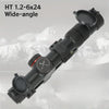 Rifle Scope 1.2-6x24 MOA Reticle Clear Green-Coated Lens Flip-Back Lens Covers