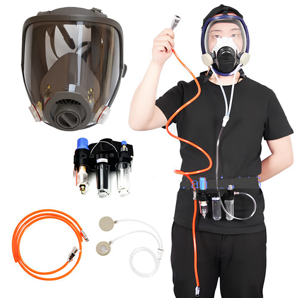 3 in1 Painting Safety Supplied Air Fed Respirator System 6800 Full Face Gas Mask