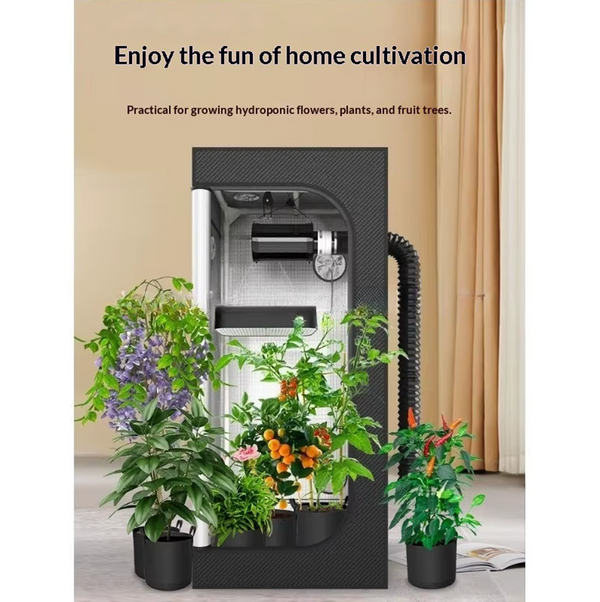 Hydroponics Grow Tent Full Spectrum LED Grow Light Kits Inline Fan Filter System