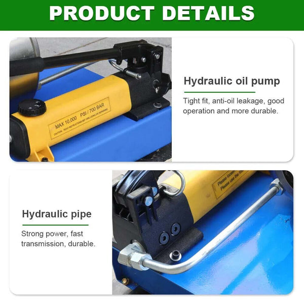 Hydraulic Hose Crimper w/8 Sets Dies Handheld High Pressure Hose Crimping Tool