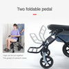 2 in 1 Foldable Shower Chair Disabled Bedside Commode Wheelchair Toilet Chair