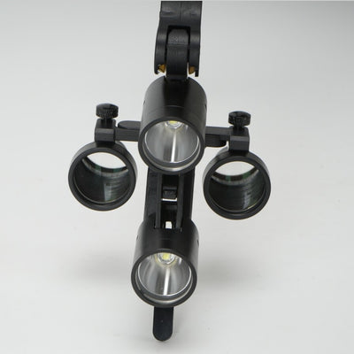 Dental Loupes With Light 3.5X420mm Magnifying Glass Binoculars Angle Adjustable