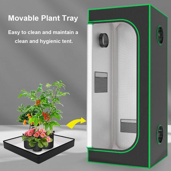 Grow Tent Complete Kit 100W LED Grow Light + Carbon Filter Combo Growbox
