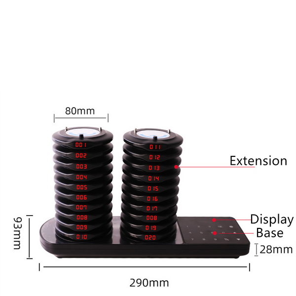 Restaurant Pager Wireless Calling System Vibrator Paging Device Bell Cafe Beeper