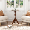 Wooden Side Table Round End 50cm Bedside Table Vintage Coffee Table Nightstand