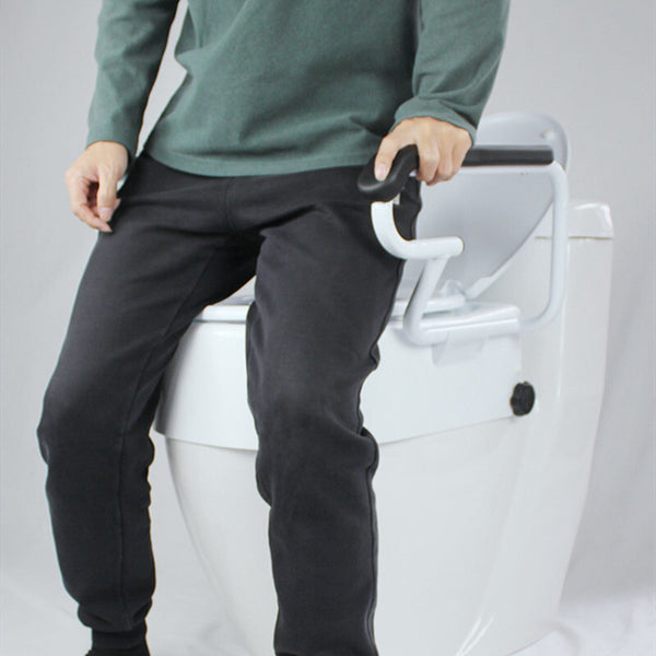 Toilet Seat Risers Raised Toilet with Armrest Adjustable Height for the Elderly
