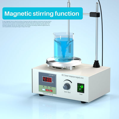 2L Magnetic Stirrer Hot Plate with Digital Temperature Display & Speed Adjusting