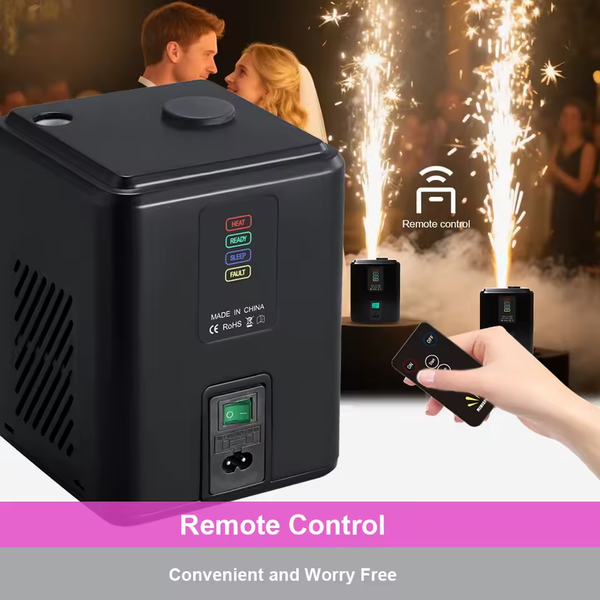 350W Cold Spark Machine Firework Remote DMX Wedding Stage Effect DJ Disco Party