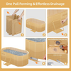 59'' Foldable Portable Large Bathtub Water Tub Folding PVC Adult Spa Bath Bucket