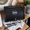 Metal Bread Bin Loaf Box Kitchen Food Storage Containers with Roll Top Lid
