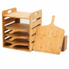 13" Pizza Rack Wooden Pizza Peel Rack  4 Tier Non-Stick Pizza Paddle Pizza Board