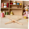 Wood Yarn Holder Compact Rotating Yarn Winder for Efficient Hand Knitting