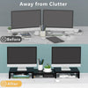 Dual Monitor Stand Riser 2 Monitor Desktop Organizer Adjustable Angle And Length