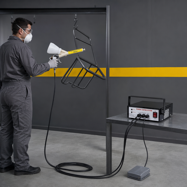 Automatic Powder Coating Machine Electrostatic Air Paint Sprayer Gun Adjustable