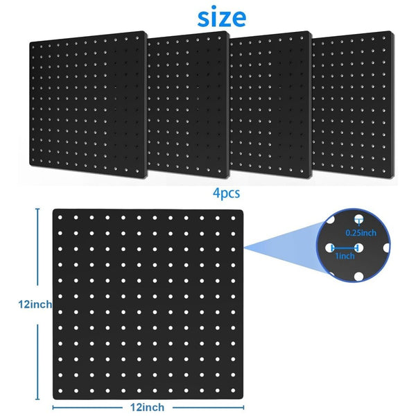 4X Heavy Duty Metal Pegboard Panels Multi-Use Wall Organizer Jewelry Display AU