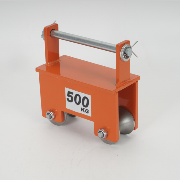 500KG Pipe Beam Trolley Manual Push Lifting Round Tube Sports Car For 50mm Pipe