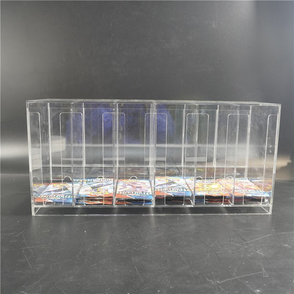 6 Slot Acrylic Pokemon TCG Premium Booster Pack Dispenser Stackable Design Clear