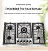 5 Burner Gas Cooktop Stove Konbs Kitchen Cooker Stainless Steel NG/LPG 86cm AU