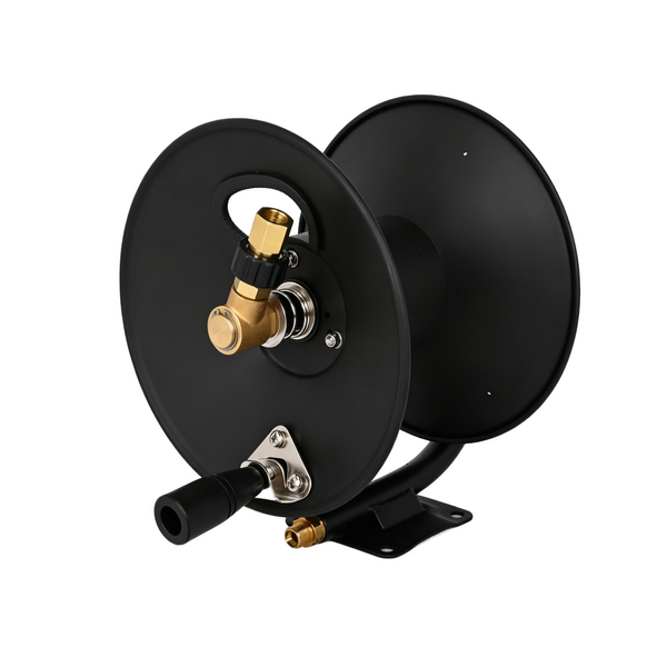 15m High Pressure Hose Reel Manual Crank Steel Reel with M22 3/8'' Fitting AU
