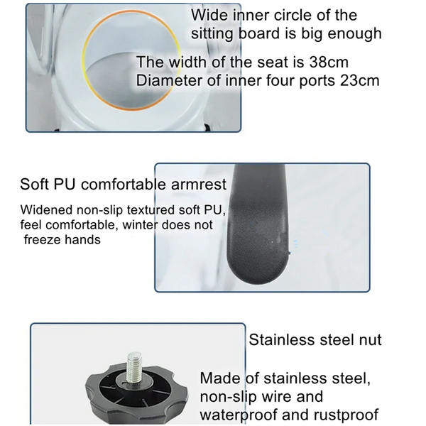 Toilet Seat Risers Raised Toilet with Armrest Adjustable Height for the Elderly