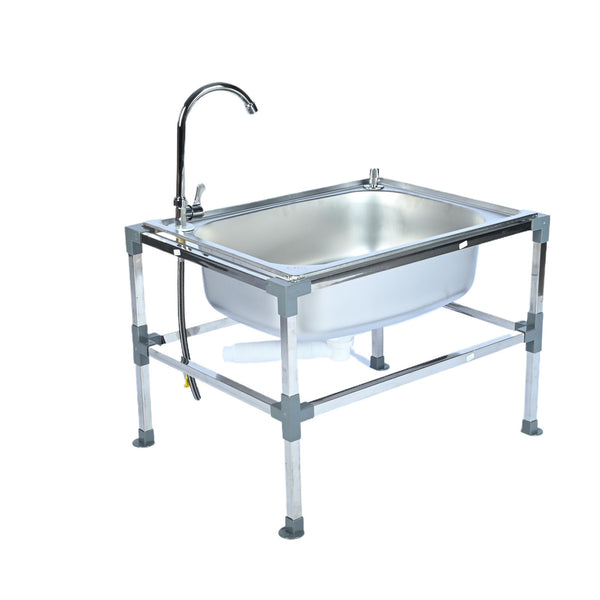 Commercial Floor Mop Sink with Drain Button Utility Sink Water Faucet Kits AU