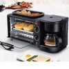 3-in-1 Breakfast Station Includes Coffee Maker Non-Stick Griddle Toaster Oven