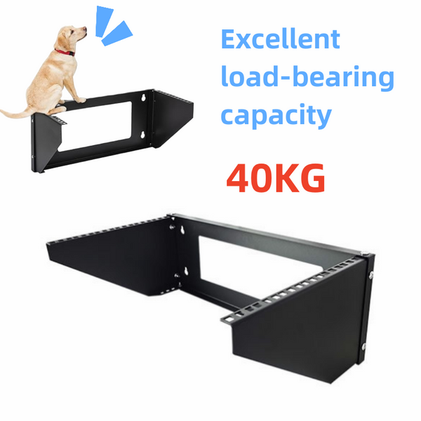 19'' Vertical Wall Mount Steel Under-desk Server Rack Bracket Office Home
