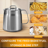 2L Stainless Steel Oil Filter Pot Deep Fryer Pot Oil Tank Kettle for Oil Storage
