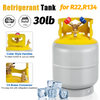 30 LB Refrigerant Recovery Tank HVAC Freon Refrigerant With 1/4" SAE Y-Valve AUS