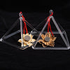 Quartz Crystal Pyramid Sound Healing Singing Clear Pyramid Triangle Crystal 8in