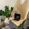 Wall Mounted Folding Desk/ Wooden Drawing Stool Wobble Stool Height Adjust Chair