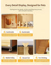 Luxury Cat Villa Wood Cat House Indoor Cat Cage Pet Exhibit Cabinet Clear Glass