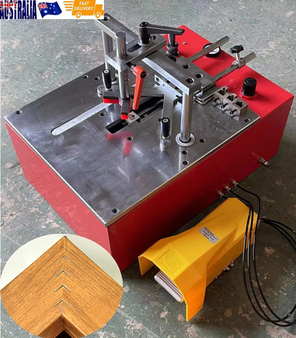 Pneumatic V Nailer Nail Picture Framing Frame Joiner Woodwork Foot Pedal Control