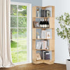 5 Tier Corner Bookshelf Storage Large Wooden Open Storage Display Stand 1.75m AU