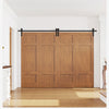 6FT Barn Door Hardware Closet Track Kit 4 Door Gear Set 150kg Barn Door Track