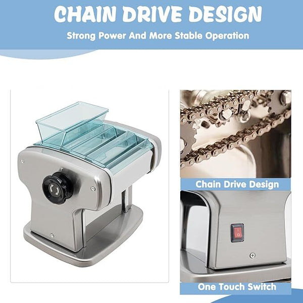 2 in 1 Electric Pasta Maker 3 Blades Electric Noodle Machine Dumpling Skin Maker